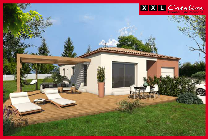 Villa de 75 m2 sur un terrain de 239 m2 à Perpignan.