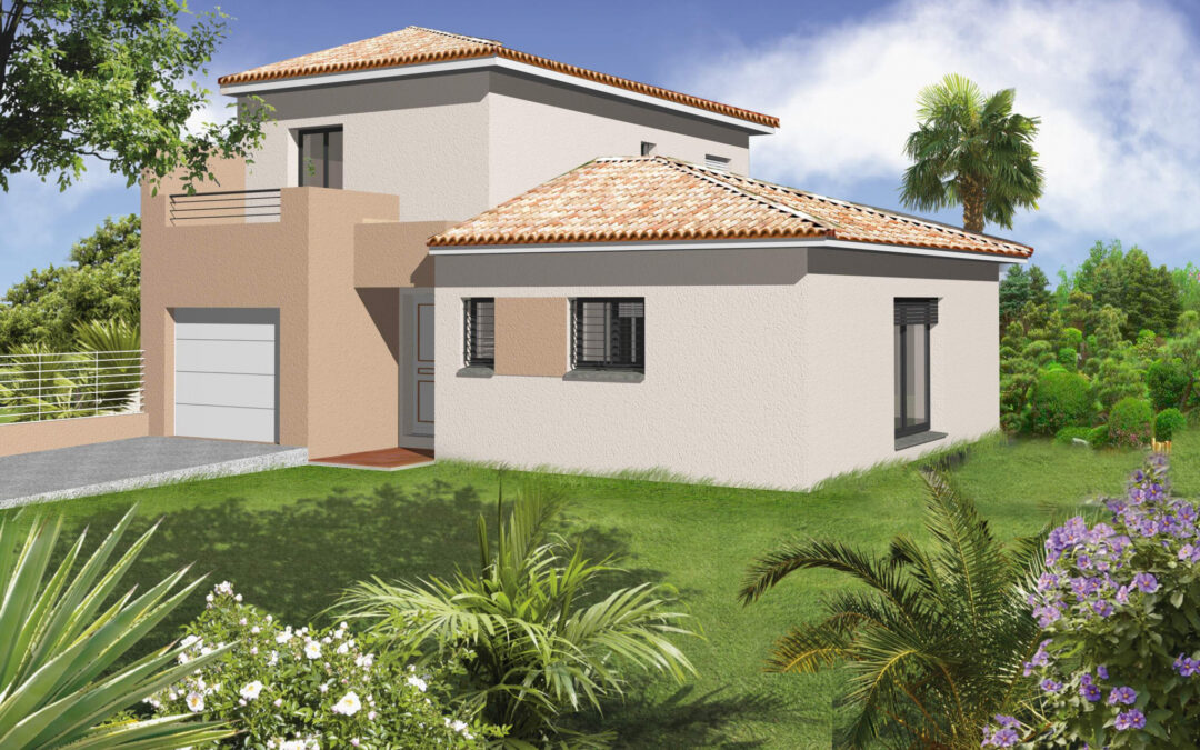 Villa R+1 de 115m2 sur un terrain de 327m2 à Théza.