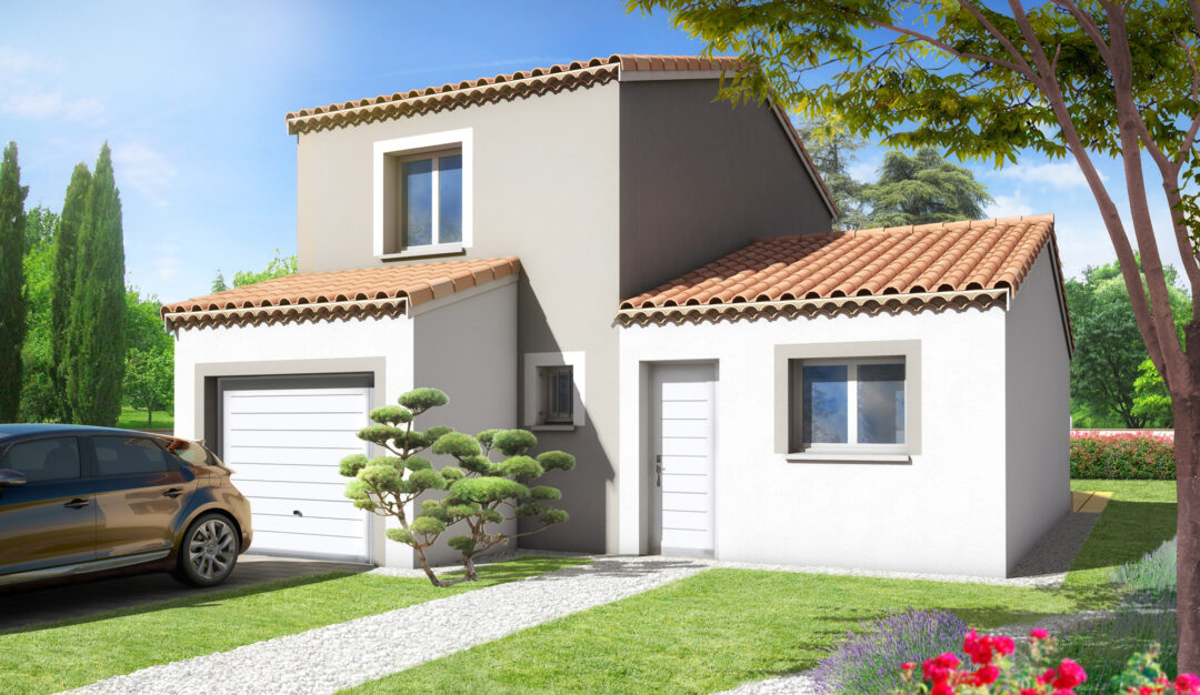 Villa R+1 de 82m2 sur un terrain de 185m2 à Pollestres.