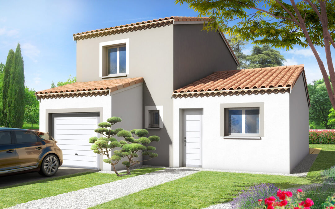 Villa R+1 de 82m2 sur un terrain de 185m2 à Pollestres.