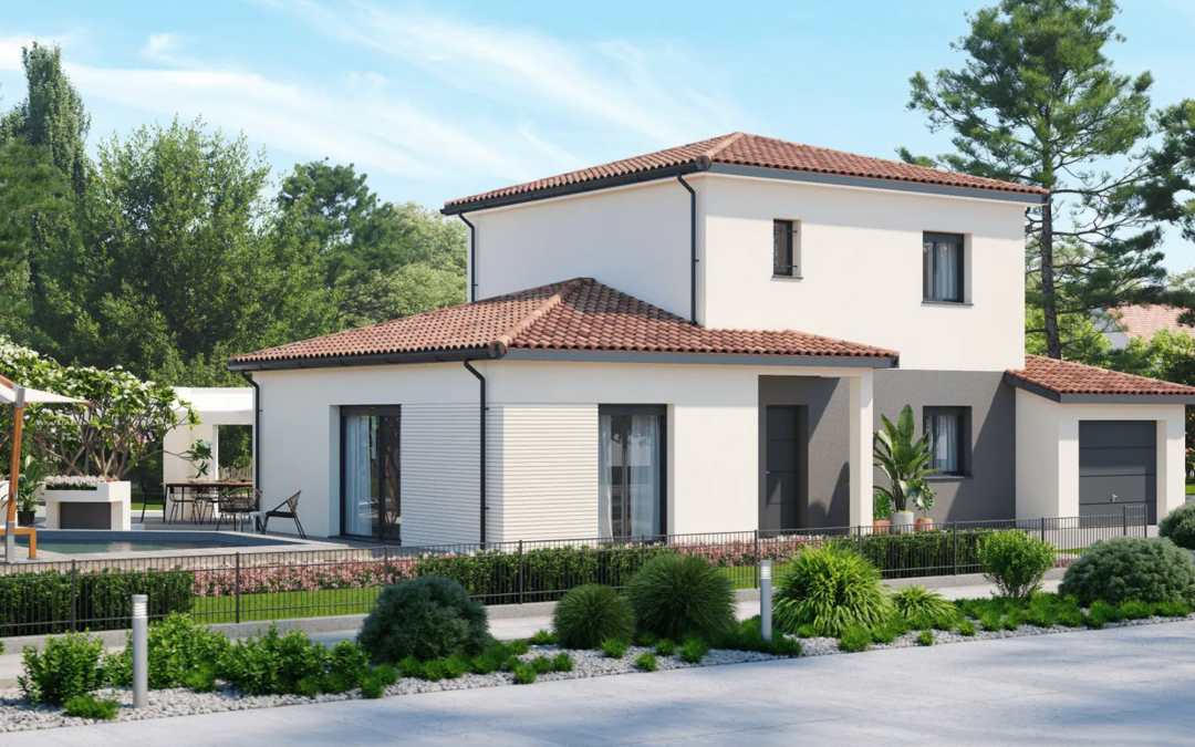 Villa R+1 de 110m2 sur un terrain de 364 m2 à POLLESTRES.